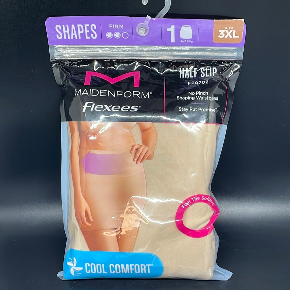 Maidenform Shapes Flexees Half Slip 3X NWT